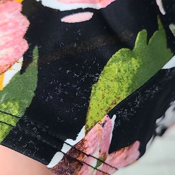 Kona Sol Twist Front Halter One-Piece Swimsuit Floral Print Small Bathing Suit - Picture 9 of 10